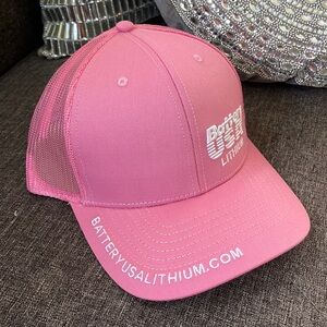 Pink Battery USA Logo Hat Adjustable NEW